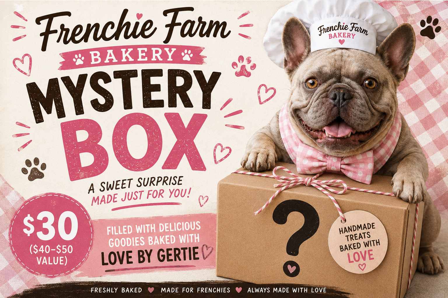 🐾 Frenchie Farm Bakery Mystery Box – Regular Size